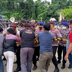 Tahapan Pilkada Masih Berjalan, Polres Teluk Bintuni Gelar Latihan Dalmas