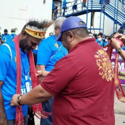 Kontingen Pesparawi FakFak Dijemput Ketua Panitia Pelaksana Pesparawi Papua Barat dan Papua Barat Daya