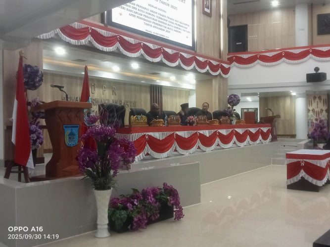 DPR Kota Sorong Setujui RAPBD Perubahan 2025, Fraksi-Fraksi Titip Catatan Kritis