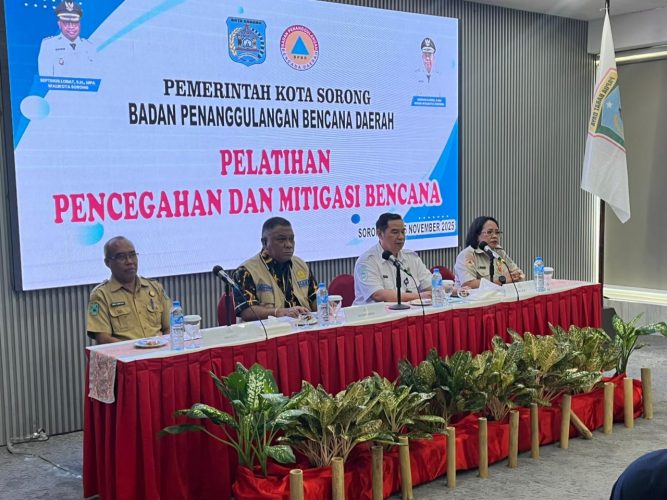 Pemkot Sorong Beri Pelatihan Mitigasi Bencana Bagi Wilayah Rawan