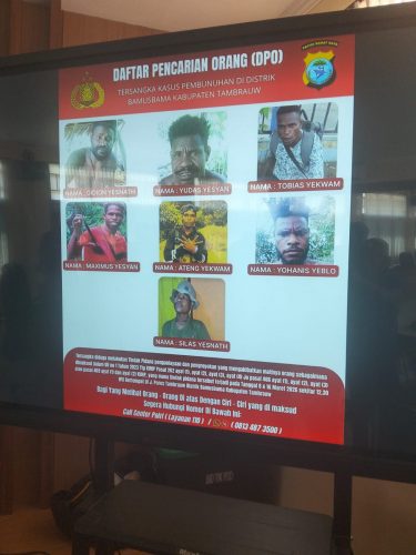 Polda PBD Tetapkan 7 Orang Tersangka Masuk Dalam DPO Kasus Pembunuhan Tambrauw
