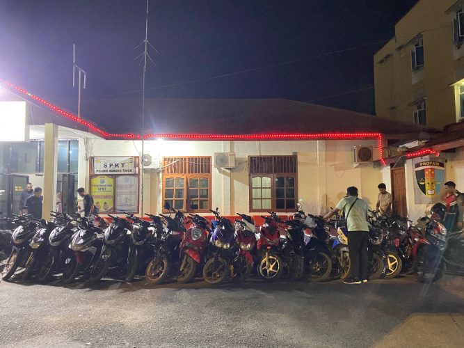 Polda PBD Gelar Operasi Gabungan Bersama Polresta, Berhasil Amankan 26 Motor Diduga Hasil Curanmor