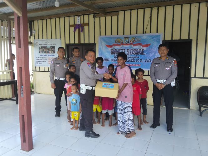 Ditlantas Polda PBD Anjangsana Ke Panti Asuhan Peringati HUT Bhayangkara ke-80