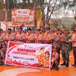 Dirbinmas Polda PBD Hadiri Upacara Pelepasan Kontingen Pramuka Menuju Jambore Nasional