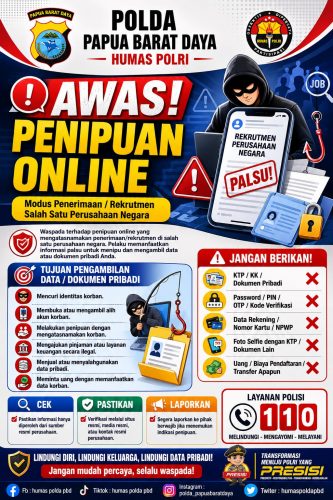 Polda PBD Imbau Masyarakat Waspadai Penipuan Rekrutmen Perusahaan Negara