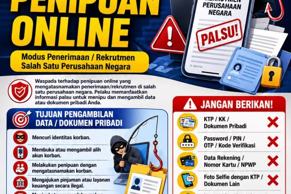 Polda PBD Imbau Masyarakat Waspadai Penipuan Rekrutmen Perusahaan Negara Polda PBD Imbau Masyarakat Waspadai Penipuan Rekrutmen Perusahaan Negara