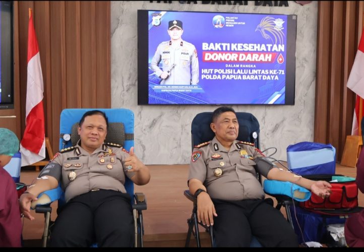 Semarak HUT Lalu Lintas ke-71, Ditlantas Polda PBD Gelar Bakti Kesehatan Donor Darah