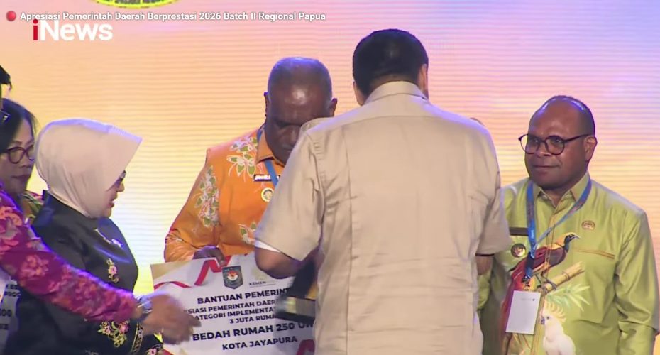 Pemkot Sorong Raih Penghargaan Program 3 Juta Rumah