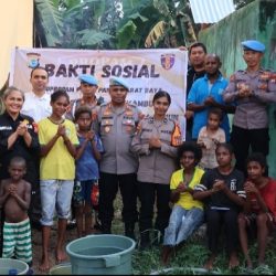 Bidpropam Polda PBD Salurkan 40.000 Liter Air Bersih Kepada Warga Warmon Kokoda SP 3