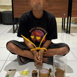 Dua Tersangka Kasus Tembakau Sintetis atau Sinte Ditangkap Ditresnarkoba Polda PBD