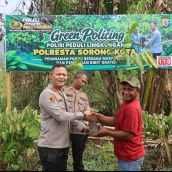 Green Policing, Polresta Sorong Kota Tanam 90 Pohon Produktif Dukung Ketahanan Pangan dan Kamtibmas