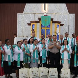 Wakapolda PBD Ajak Jemaat GKI Imanuel Malawili Bersama Jaga Kamtibmas