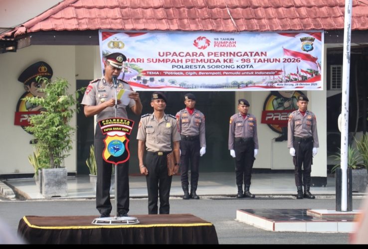 Tanamkan Semangat Patriotisme Polresta Gelar Upacara Sumpah Pemuda Ke-98
